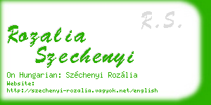 rozalia szechenyi business card