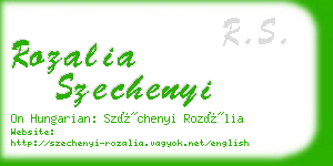 rozalia szechenyi business card